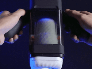 GAME CUP - MASTURBADOR MASCULINO CON VIBRACIÓN Y FUNCIÓN CALOR CON SOPORTE PARA MÓVILES - NEGRO