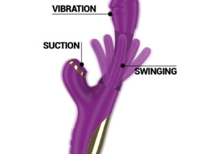 INTENSE - ATENEO VIBRADOR MULTIFUNCIÓN RECARGABLE 7 VIBRACIONES CON LENGUA OSCILANTE Y SUCCIONADOR MORADO - Imagen 4