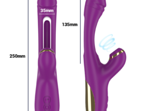 INTENSE - ATENEO VIBRADOR MULTIFUNCIÓN RECARGABLE 7 VIBRACIONES CON LENGUA OSCILANTE Y SUCCIONADOR MORADO - Imagen 5