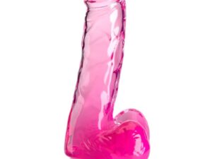 KING COCK - CLEAR PENE REALÍSTICO CON TESTÍCULOS 13.5 CM ROSA