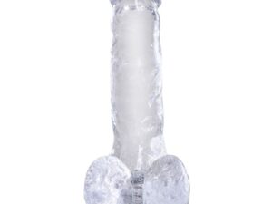 KING COCK - CLEAR PENE REALISTICO CON TESTICULOS 13.5 CM TRANSPARENTE - Imagen 2