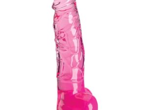 KING COCK - CLEAR PENE REALÍSTICO CON TESTÍCULOS 16.5 CM ROSA