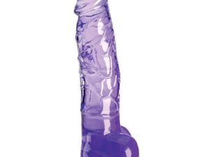 KING COCK - CLEAR PENE REALISTICO CON TESTICULOS 16.5 CM MORADO - Imagen 1