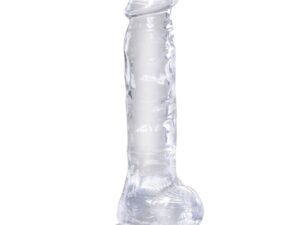 KING COCK - CLEAR PENE REALÍSTICO CON TESTÍCULOS 16.5 CM TRANSPARENTE