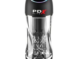 PDX ELITE - MASTURBADOR STROKER VIEWTUBE PRO VIBRADOR TRANSPARENTE