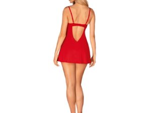 OBSESSIVE - INGRIDIA CHEMISE  TANGA ROJO XS/S - Imagen 4