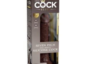 KING COCK - ELITE DILDO REALISTICO SILICONA 17.8 CM MARRON - Imagen 5