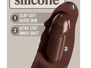 KING COCK - ELITE DILDO REALISTICO SILICONA 17.8 CM MARRON - Imagen 4