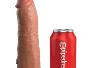 KING COCK - ÉLITE DILDO REALÍSTICO VIBRADOR  SILICONA 20.3 CM CARAMELO