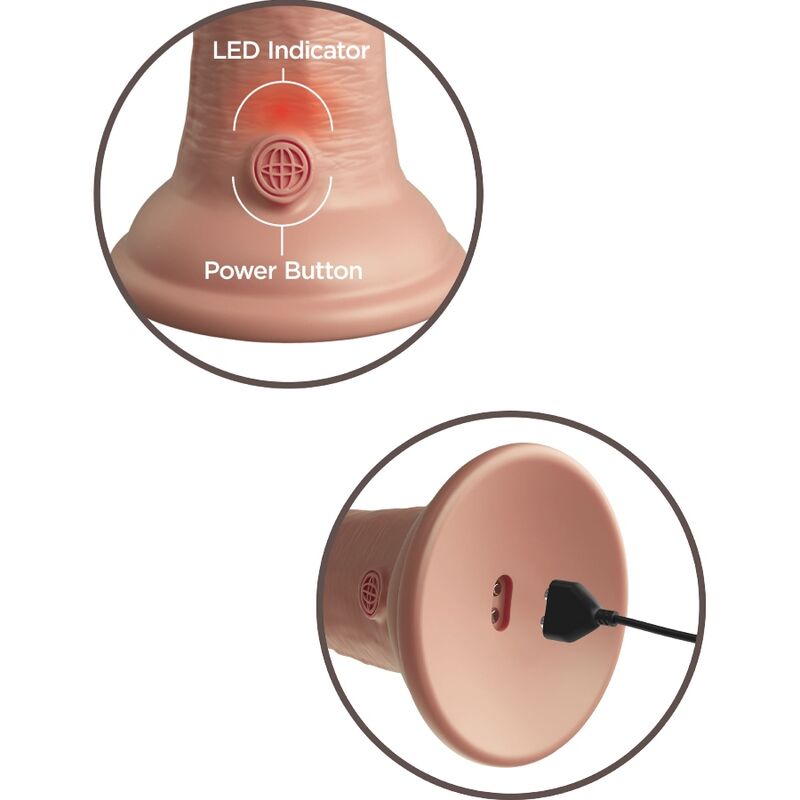 KING COCK - ÉLITE DILDO REALÍSTICO VIBRADOR SILICONA 20.3 CM - Imagen 4