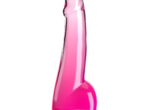 KING COCK - CLEAR DILDO CON TESTICULOS 19 CM ROSA - Imagen 1