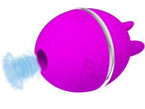 PRETTY LOVE - VIBRADOR DE SILICONA REDONDO GEMINI BALL MORADO - Imagen 1