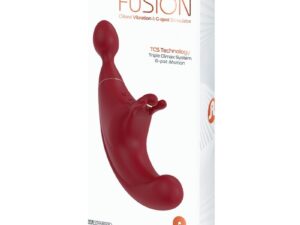 ADRIEN LASTIC - FUSION TRIPLE ESTIMULADOR CLITORIS  G-SPOT ROJO - Imagen 3