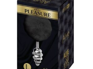ALIVE - ANAL PLEASURE PLUG ESPIRAL METAL POMPON NEGRO TALLA L - Imagen 3