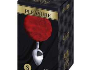 ALIVE - ANAL PLEASURE PLUG LISO METAL POMPON ROJO TALLA S - Imagen 2