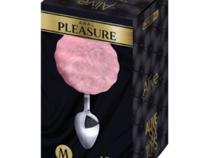 ALIVE - ANAL PLEASURE PLUG LISO METAL POMPON ROSA TALLA M - Imagen 2