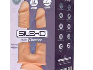 SILEXD - MODELO 1 PENE REALISTICO DOBLE PENETRACION VIBRADOR SILICONA PREMIUM SILEXPAN 17.5 / 19.5 CM - Imagen 2