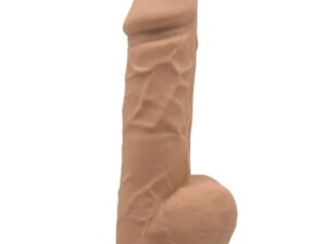 SILEXD - MODELO 1 PENE REALISTICO SILICONA PREMIUM SILEXPAN CARAMELO 21.5 CM - Imagen 1