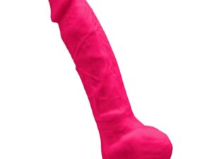 SILEXD - MODELO 1 PENE REALISTICO SILICONA PREMIUM SILEXPAN FUCSIA 17.5 CM - Imagen 1