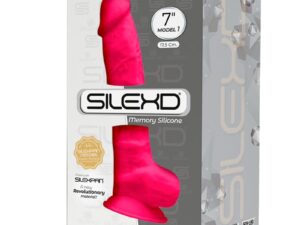 SILEXD - MODELO 1 PENE REALISTICO SILICONA PREMIUM SILEXPAN FUCSIA 17.5 CM - Imagen 3