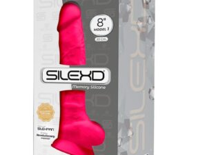 SILEXD - MODELO 1 PENE REALISTICO SILICONA PREMIUM SILEXPAN FUCSIA 20 CM - Imagen 2