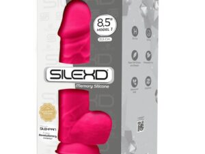 SILEXD - MODELO 1 PENE REALISTICO SILICONA PREMIUM SILEXPAN FUCSIA 21.5 CM - Imagen 3