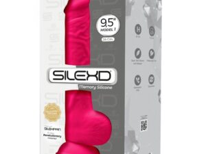 SILEXD - MODELO 1 PENE REALISTICO SILICONA PREMIUM SILEXPAN FUCSIA 24 CM - Imagen 3