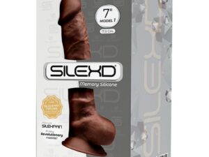SILEXD - MODELO 1 PENE REALISTICO SILICONA PREMIUM SILEXPAN MARRON 17.5 CM - Imagen 3