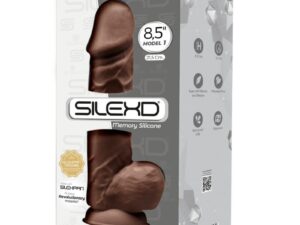 SILEXD - MODELO 1 PENE REALÍSTICO SILICONA PREMIUM SILEXPAN MARRÓN 21.5 CM - Imagen 3