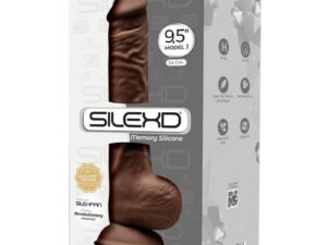 SILEXD - MODELO 1 PENE REALISTICO SILICONA PREMIUM SILEXPAN MARRON 24 CM - Imagen 3