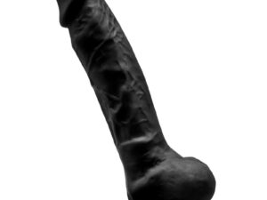 SILEXD - MODELO 1 PENE REALISTICO SILICONA PREMIUM SILEXPAN NEGRO 17.5 CM - Imagen 1