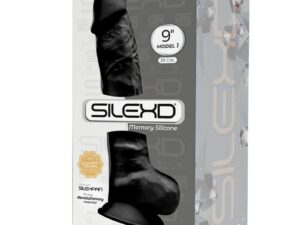 SILEXD - MODELO 1 PENE REALISTICO SILICONA PREMIUM SILEXPAN NEGRO 23 CM - Imagen 3