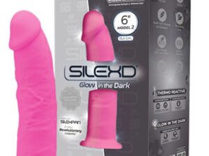 SILEXD - MODELO 2 PENE REALISTICO SILICONA PREMIUM SILEXPAN ROSA FLUORESCENTE 15 CM - Imagen 3