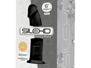 SILEXD - MODELO 2 PENE REALISTICO SILICONA PREMIUM SILEXPAN NEGRO 15 CM - Imagen 3