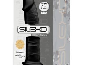 SILEXD - MODELO 2 PENE REALISTICO SILICONA PREMIUM SILEXPAN NEGRO 19 CM - Imagen 3