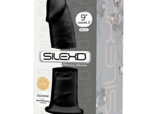 SILEXD - MODELO 2 PENE REALISTICO SILICONA PREMIUM SILEXPAN NEGRO 23 CM - Imagen 3