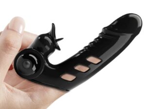 PRETTY LOVE - CORBIN FUNDA DEDO VIBRADOR NEGRO - Imagen 4