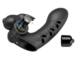 PRETTY LOVE - VANCE FUNDA DEDO VIBRADOR CONEJO NEGRO - Imagen 4