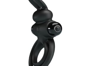 PRETTY LOVE - ANILLO VIBRADOR III CONEJO PARA PENE NEGRO - Imagen 3