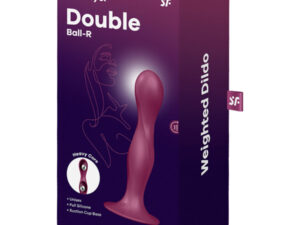 SATISFYER - DOUBLE BALL-R DILDO SILICONA GRANATE - Imagen 4