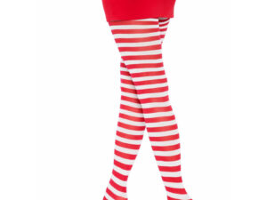 LEG AVENUE - MEDIAS DE RAYAS BLANCO/ROJO - Imagen 3