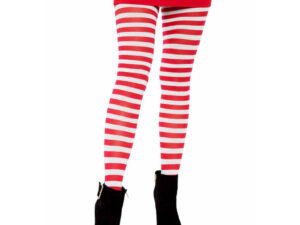 LEG AVENUE - MEDIAS DE RAYAS BLANCO/ROJO - Imagen 4
