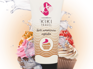 KIKÍ TRAVEL - GEL DESLIZANTE SABOR A TARTA AMERICANA CUPCAKE 50 ML - Imagen 1