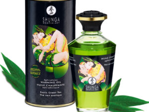 SHUNGA - ACEITE MASAJE EFECTO CALOR TE VERDE ORGANICO 100 ML - Imagen 1