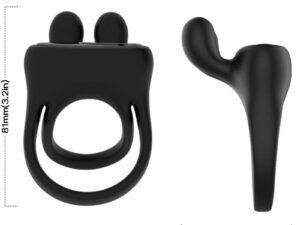 ARMONY - ANILLO VIBRADOR RABBIT NEGRO - Imagen 4