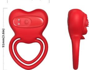 ARMONY - ANILLO VIBRADOR CORAZÓN ROJO - Imagen 3