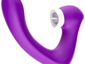 ARMONY - SECRETKISS ESTIMULADOR CON LENGUA CLITORIS  VIBRADOR CURVO VIOLETA - Imagen 1