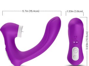 ARMONY - SECRETKISS ESTIMULADOR CON LENGUA CLITORIS  VIBRADOR CURVO VIOLETA - Imagen 3