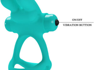 PRETTY LOVE - DANTE ANILLO VIBRADOR RABBIT VERDE - Imagen 5