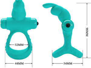PRETTY LOVE - FIGGY ANILLO VIBRADOR RABBIT VERDE - Imagen 4
